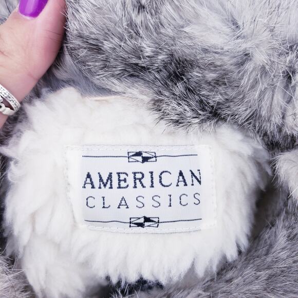 Genuine Rabbit Fur Gloves Mittens Long Mittens Men's Size Small Sherpa Lined - Picture 5 of 9